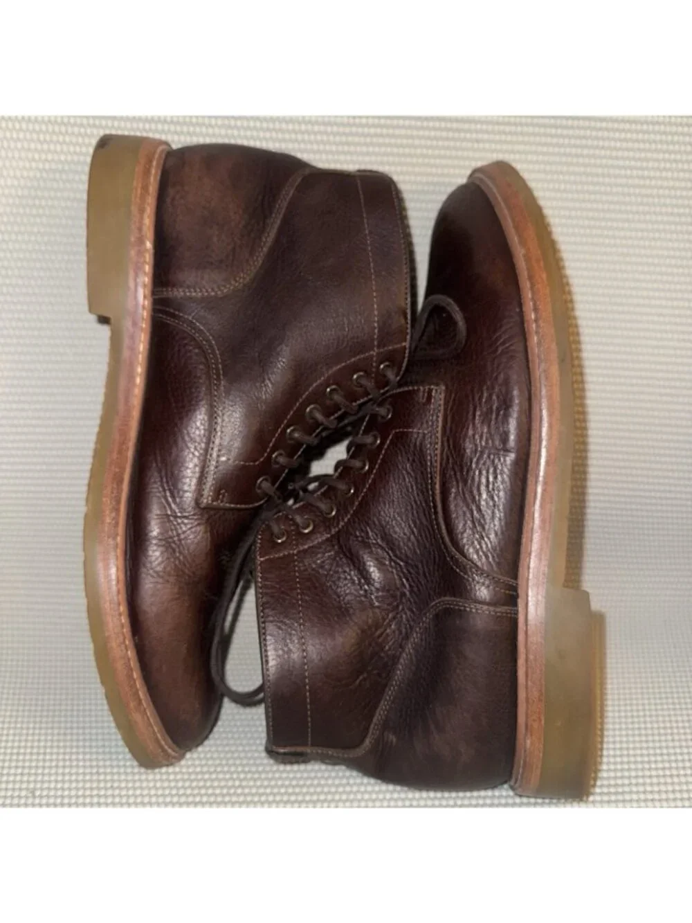 Warfield & Grand Fletch Brown Leather Dress Business Chukka  display picture 1
